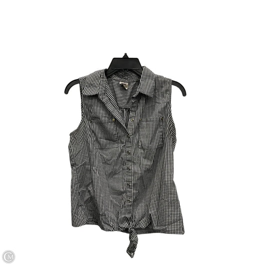 Top Sleeveless By Anne Klein In Black & White, Size: S