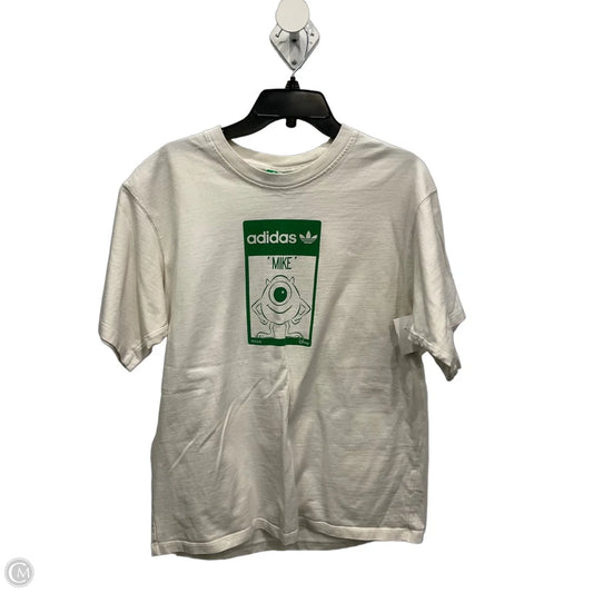Top Short Sleeve By Adidas In White, Size: M