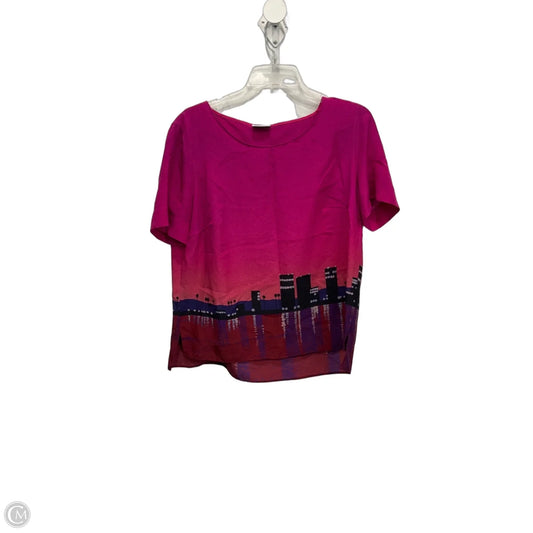 Top Short Sleeve By Akris In Purple, Size: L
