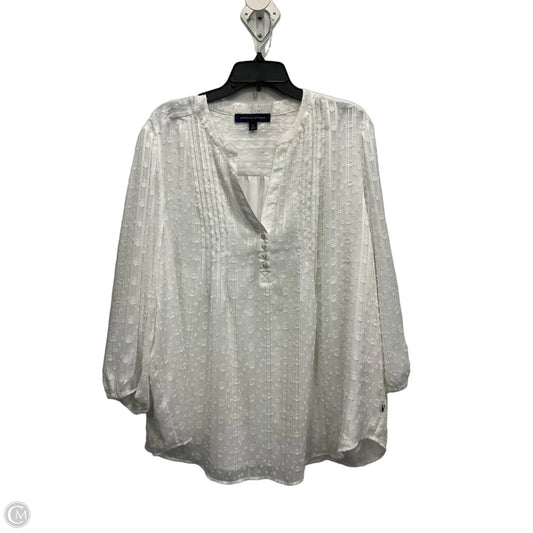 Top Long Sleeve Basic By Tommy Hilfiger In White, Size: 2x