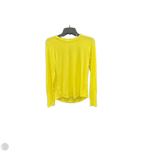 Athletic Top Long Sleeve Crewneck By Lululemon In Yellow, Size: M