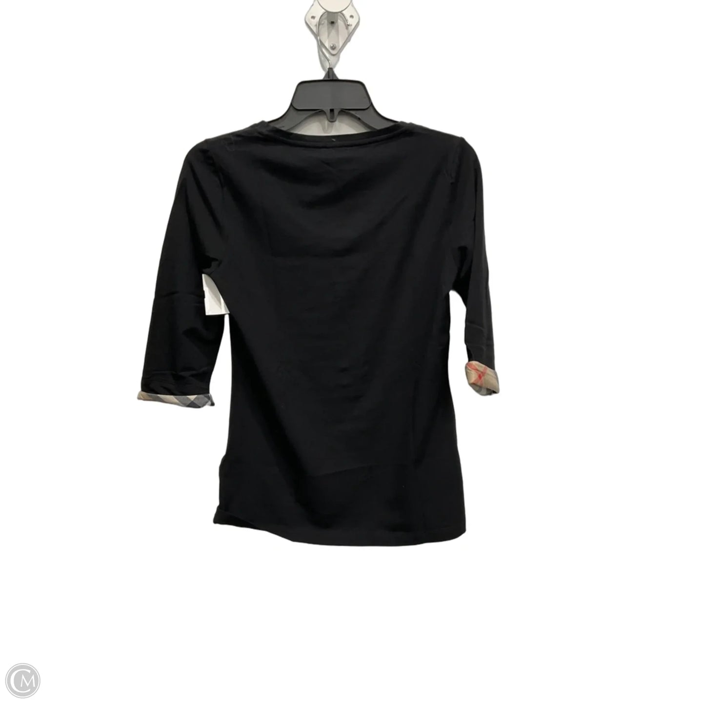 Top Short Sleeve Luxury Designer By Burberry In Black, Size: Sp