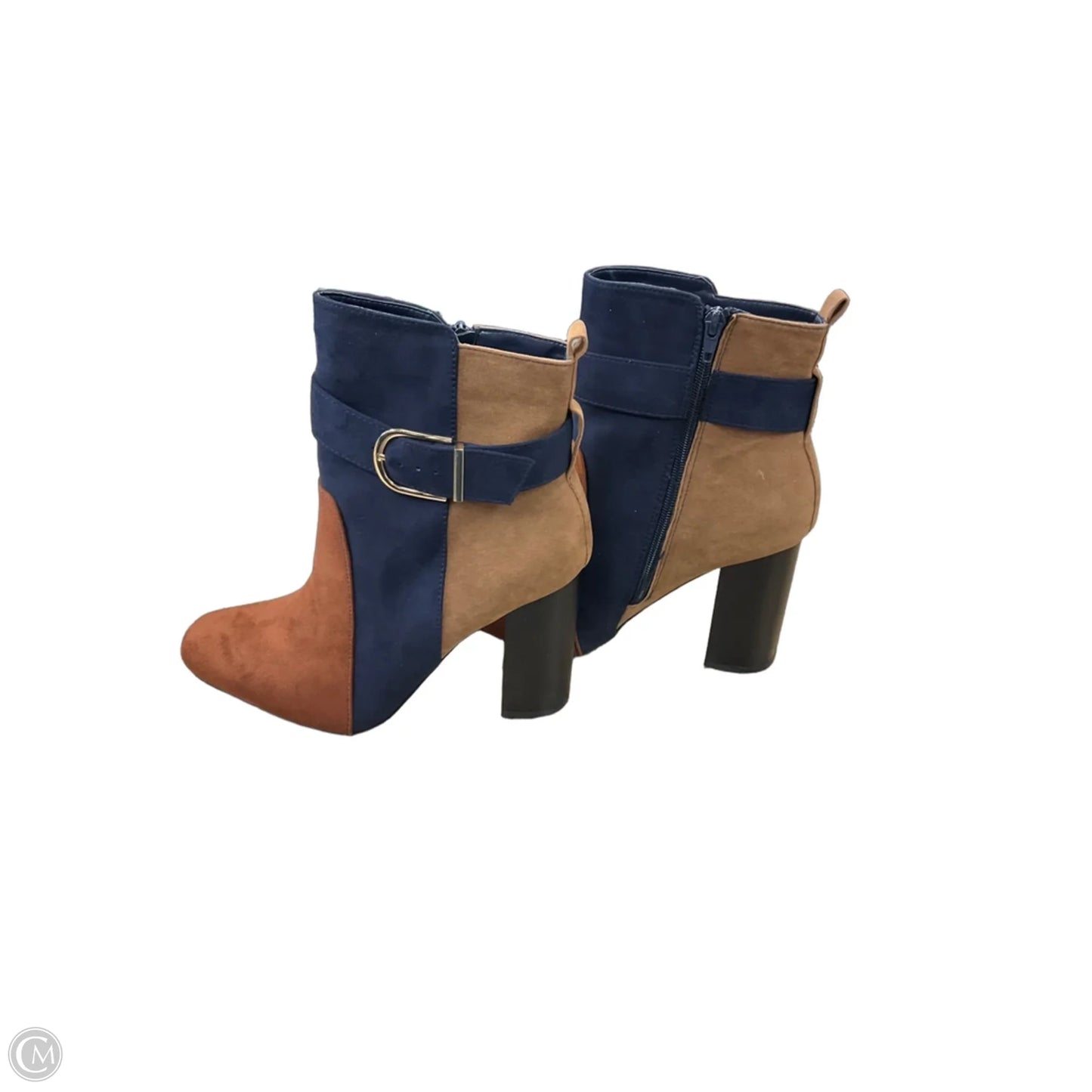 Boots Ankle Heels By Justfab In Brown, Size: 11