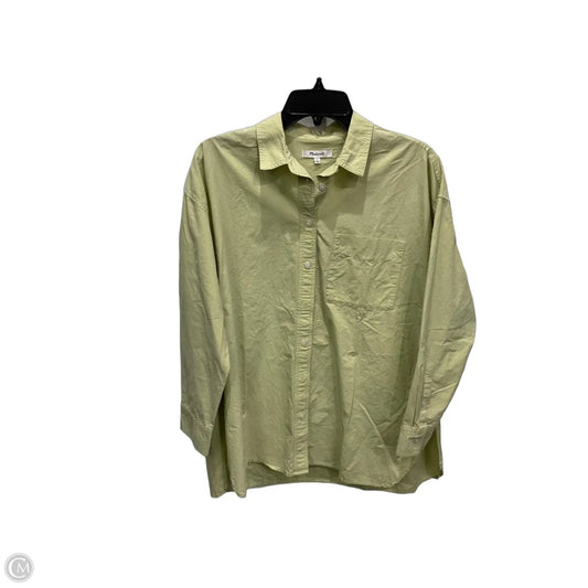 Blouse Long Sleeve By Madewell In Green, Size: S
