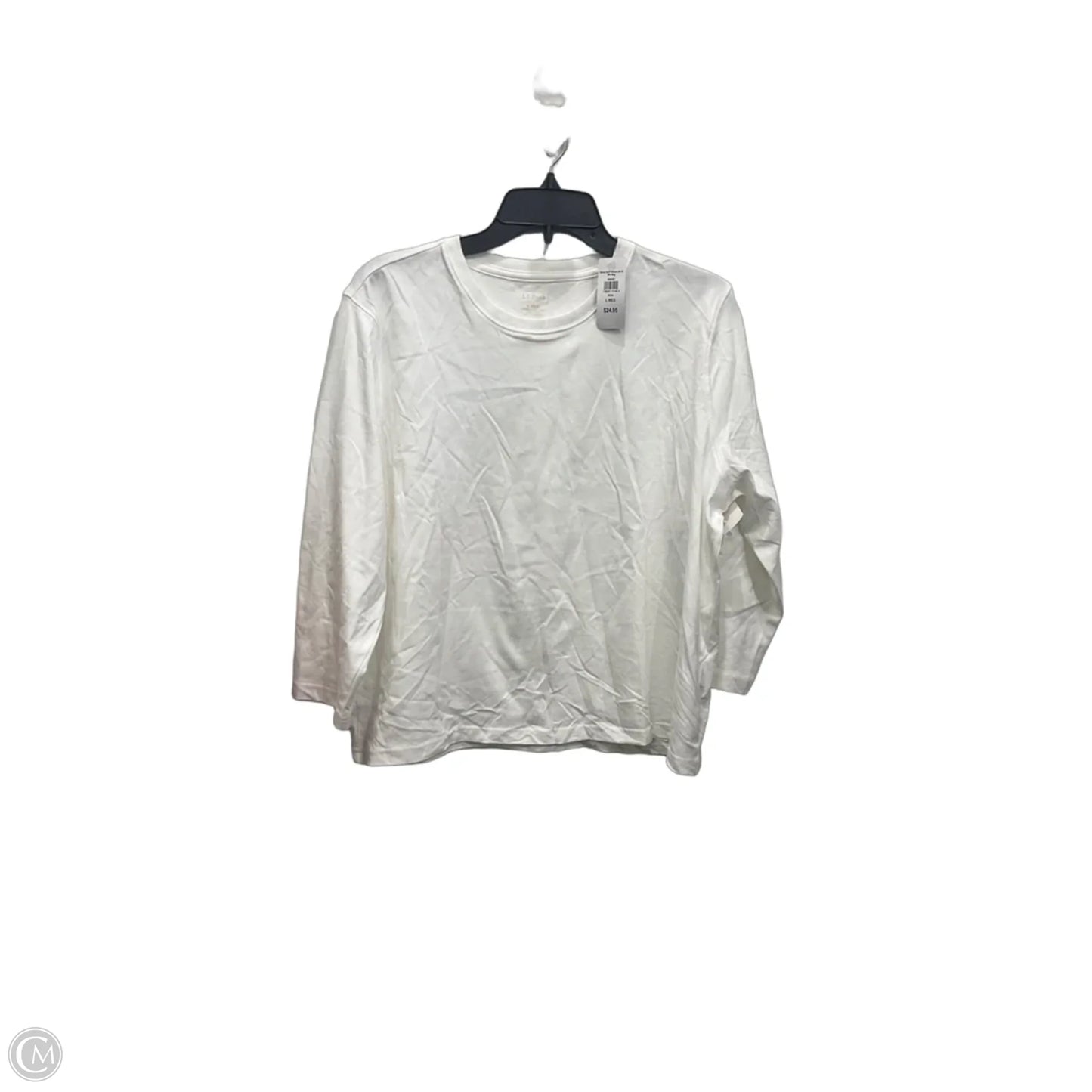 Top 3/4 Sleeve Basic By L.l. Bean In White, Size: L