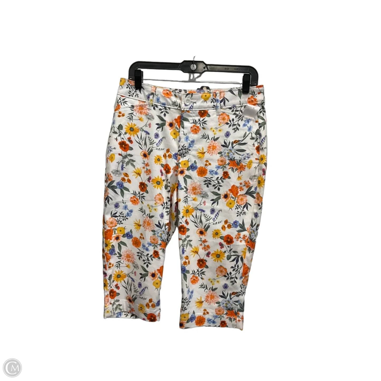 Capris By St Johns Bay In Floral Print, Size: 6p
