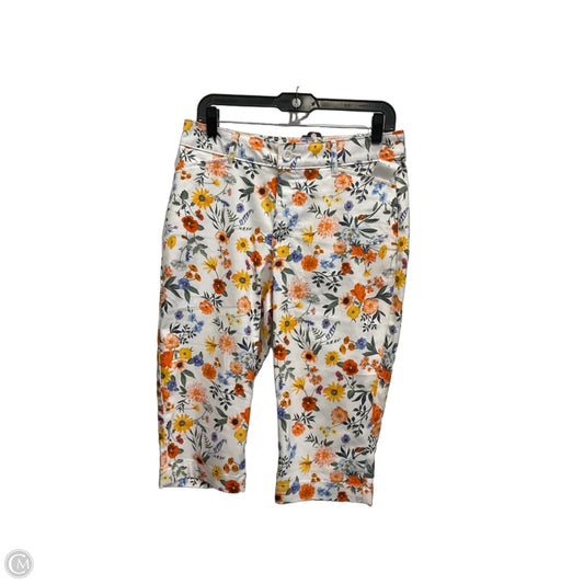 Capris By St Johns Bay In Floral Print, Size: 6p