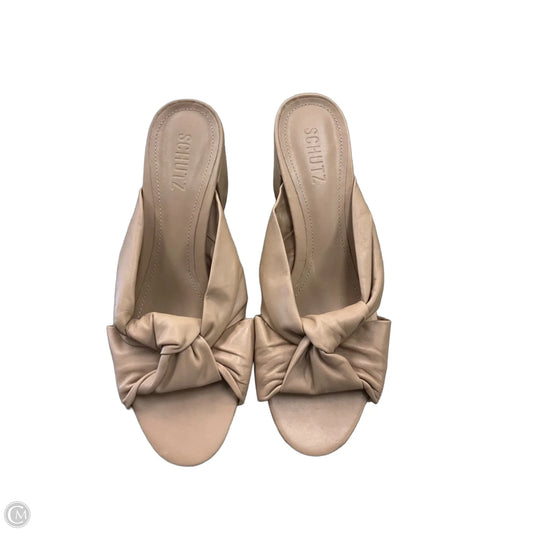 Shoes Heels Block By Schutz In Beige, Size: 9.5