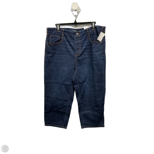 Jeans Cropped By Time And Tru In Blue Denim, Size: 12