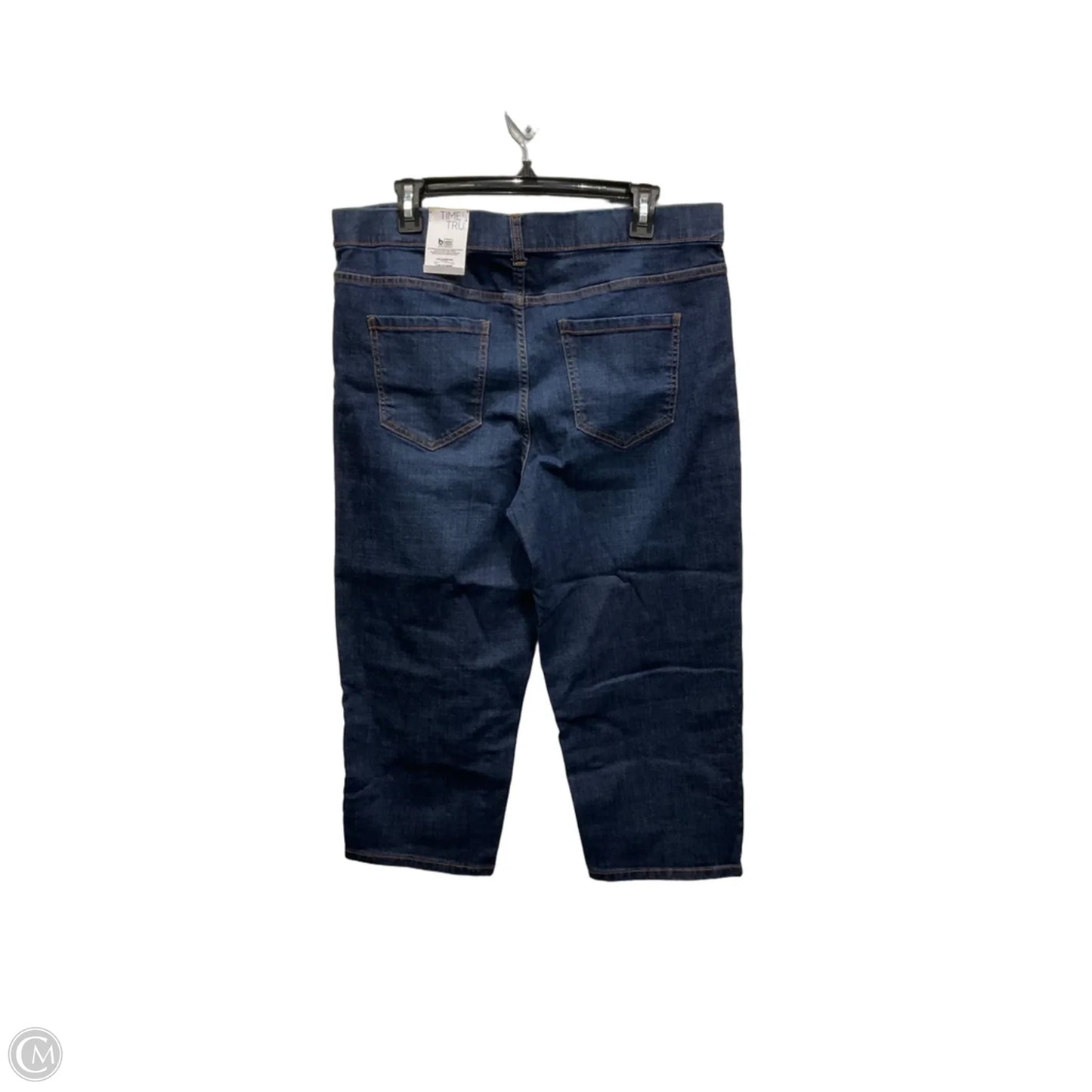 Jeans Cropped By Time And Tru In Blue Denim, Size: 12