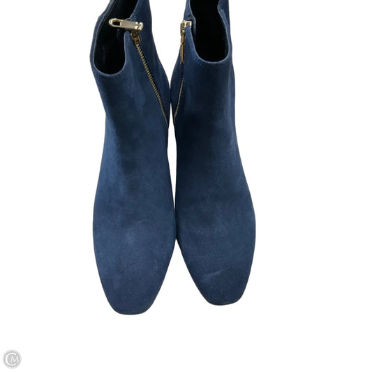 Boots Ankle Heels By Talbots In Navy, Size: 9.5