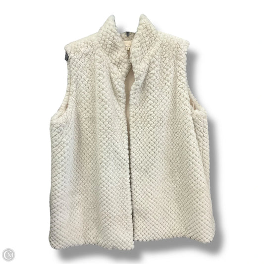 Vest Faux Fur & Sherpa By Indigo Soul In Cream, Size: 2x