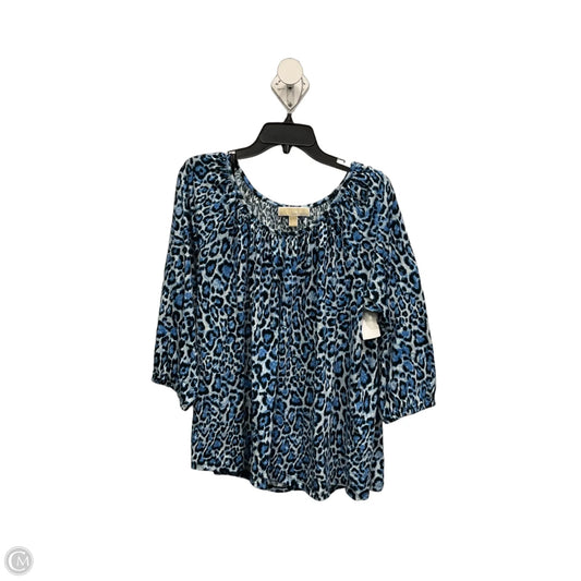 Top Long Sleeve By Michael By Michael Kors In Blue, Size: Xl