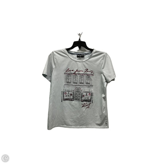 Top Short Sleeve Designer By Karl Lagerfeld In Multi-colored, Size: S