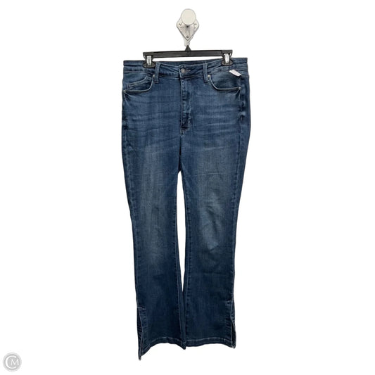 Jeans Flared By Judy Blue In Blue Denim, Size: 8