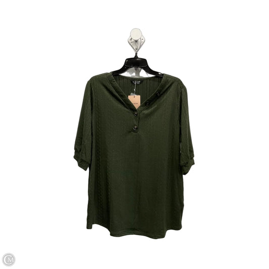Top Short Sleeve By Bloomchic In Green, Size: Xl