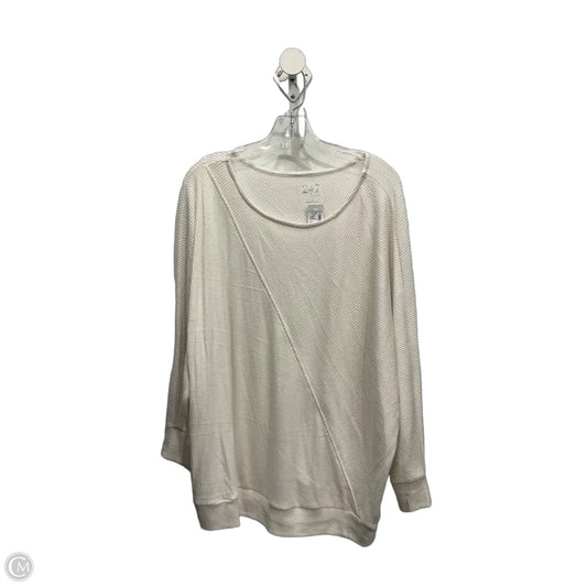 Top Long Sleeve Basic By Maurices In White, Size: 1x
