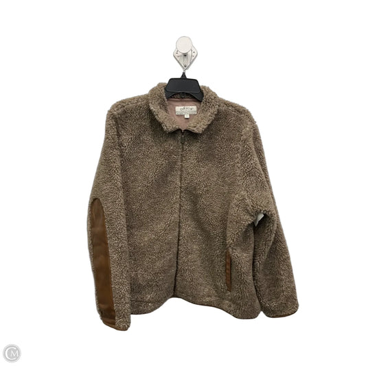 Jacket Faux Fur & Sherpa By Orvis In Brown, Size: Xl