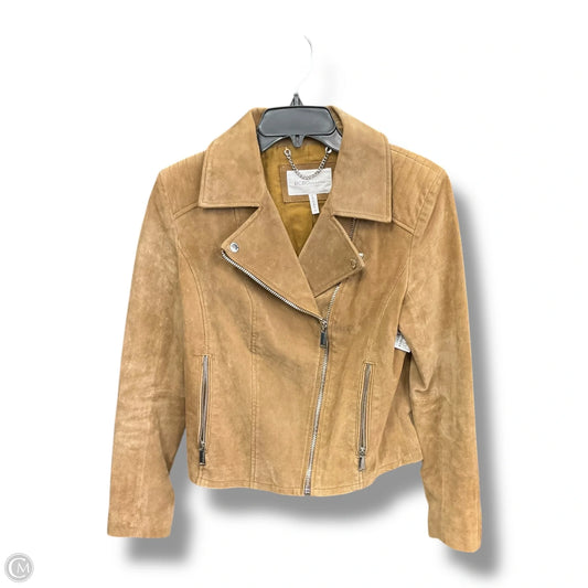 Jacket Moto By Bcbgeneration In Brown, Size: M
