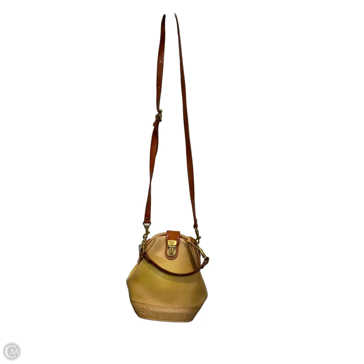 Crossbody Leather By Ecco, Size: Medium