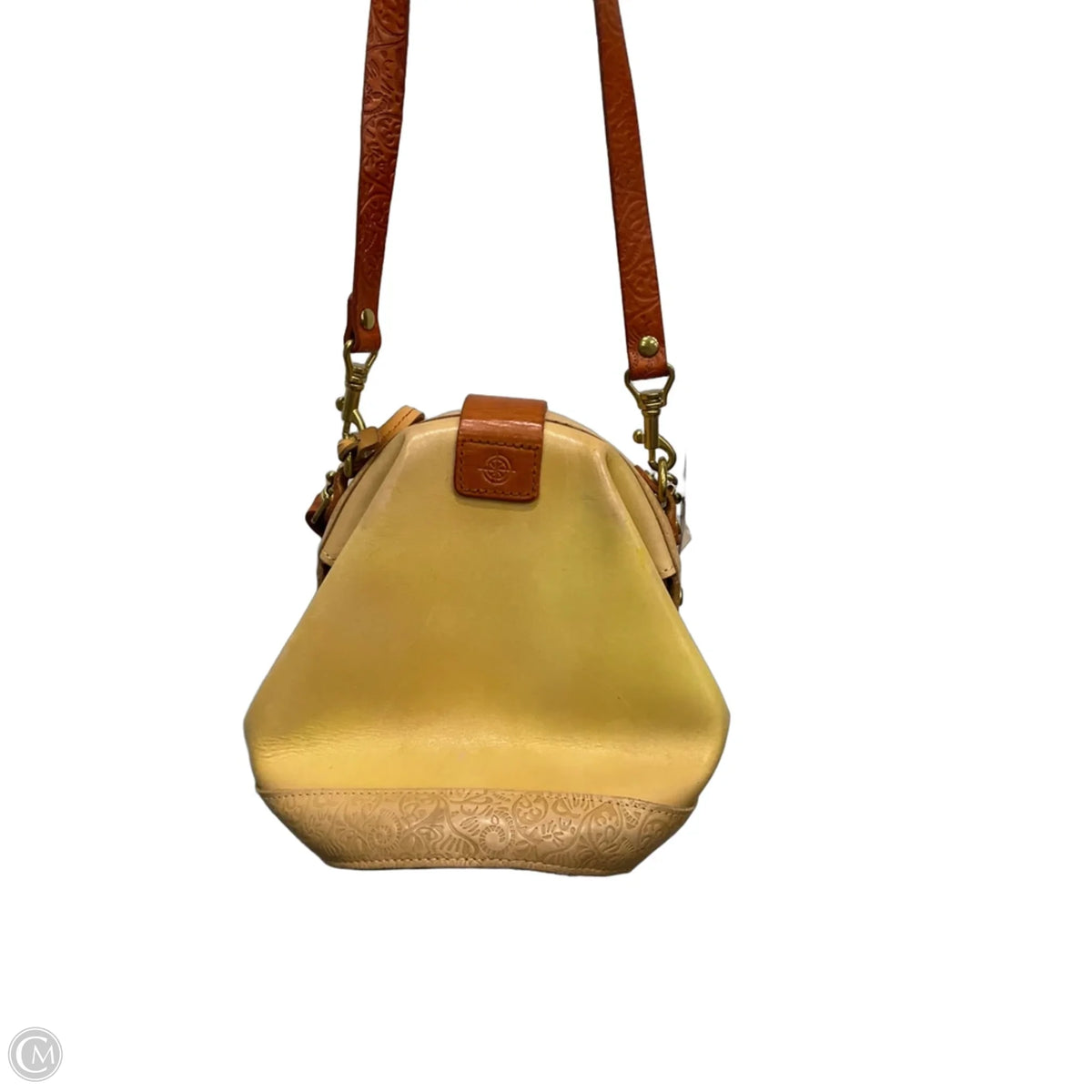 Crossbody Leather By Ecco, Size: Medium