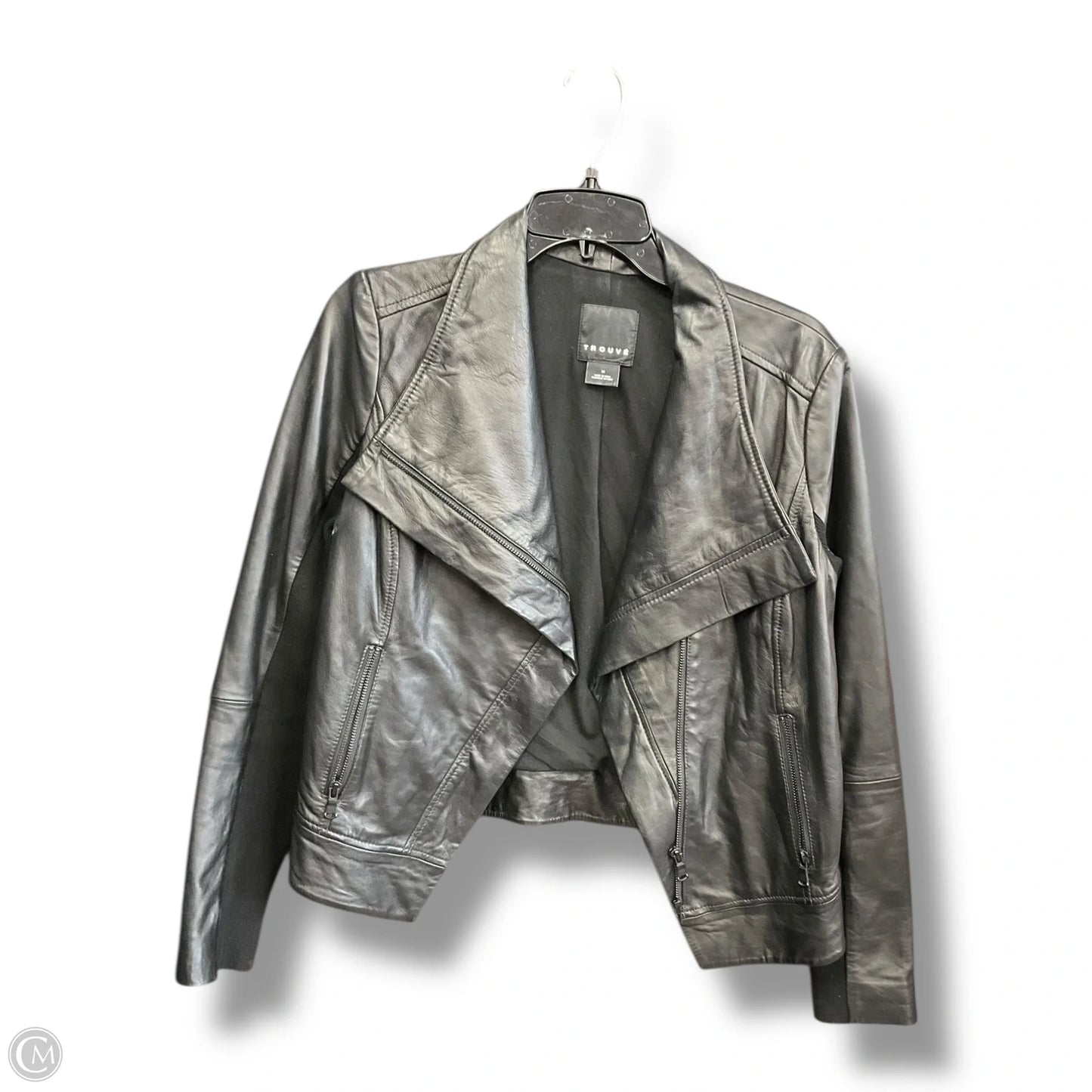 Jacket Leather By Trouve In Black, Size: M