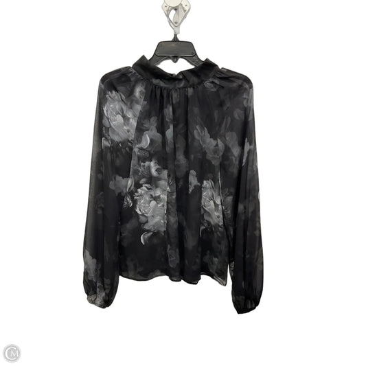 Blouse Long Sleeve By White House Black Market In Black, Size: L