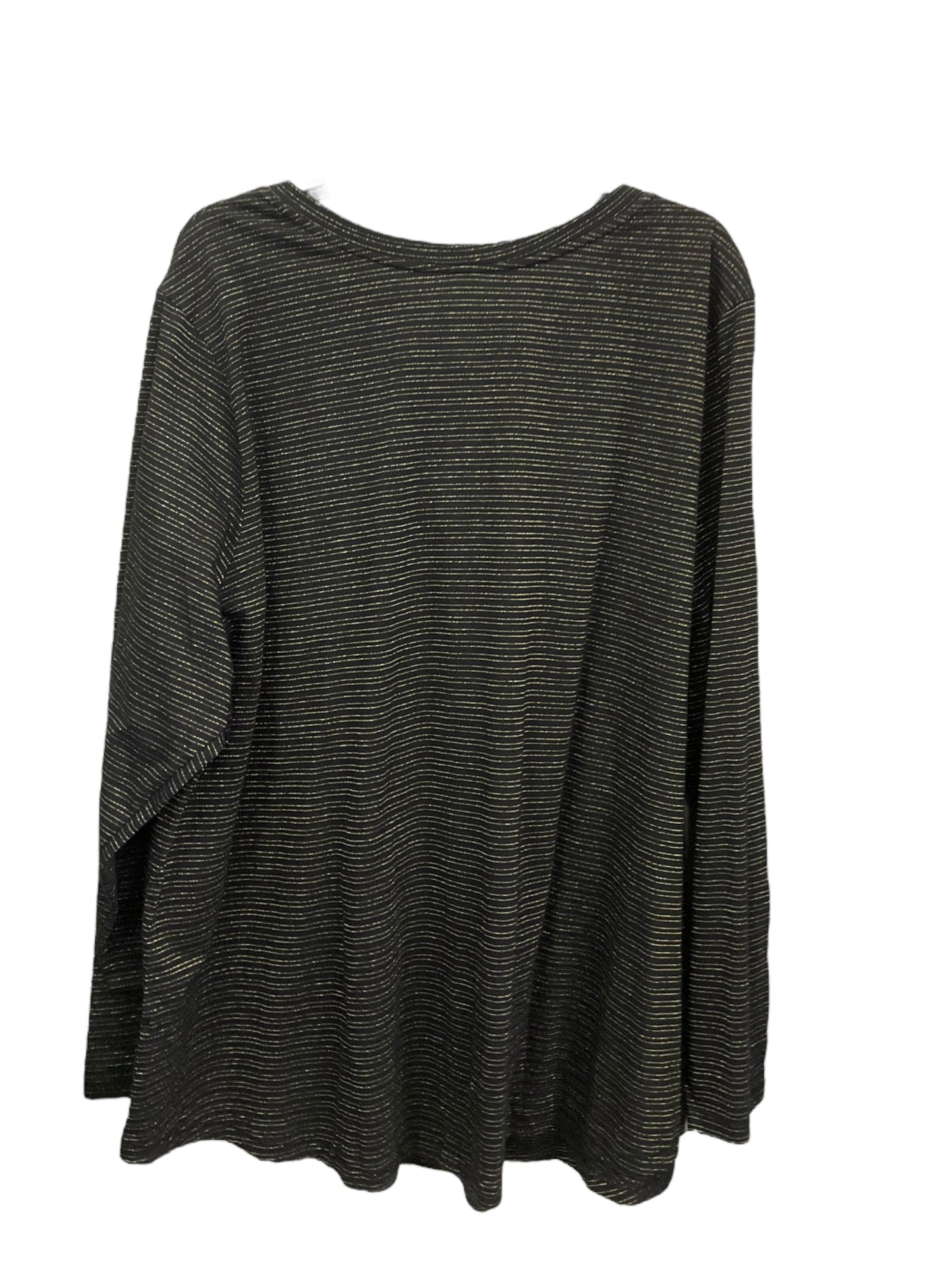 Black & Gold Top Long Sleeve Sonoma, Size 3x