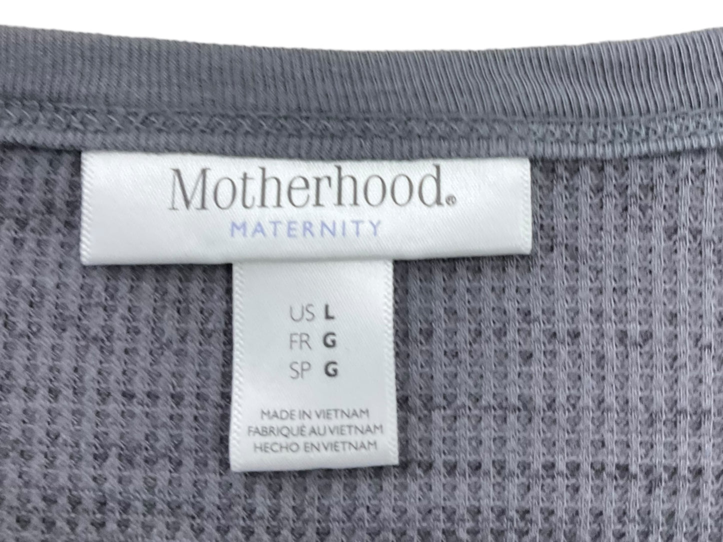 Maternity Top Long Sleeve By Motherhood, Size: L