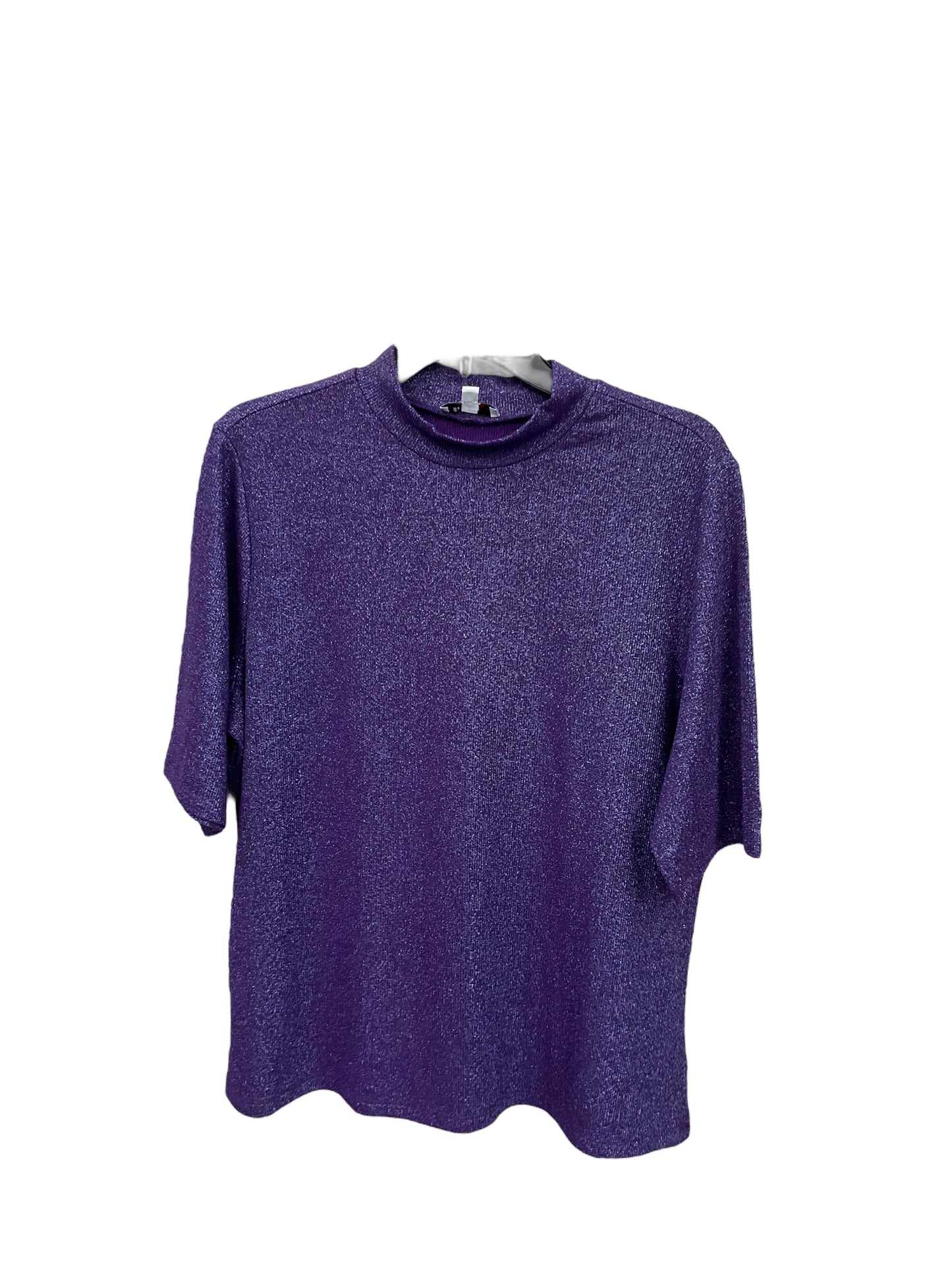 Top Short Sleeve By Clothes Mentor In Purple, Size: 1x