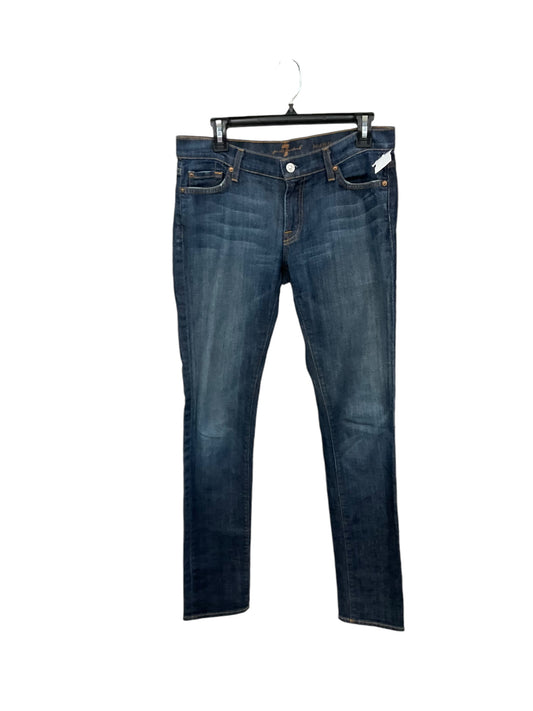 Jeans Skinny By 7 For All Mankind In Denim Blue, Size: 6