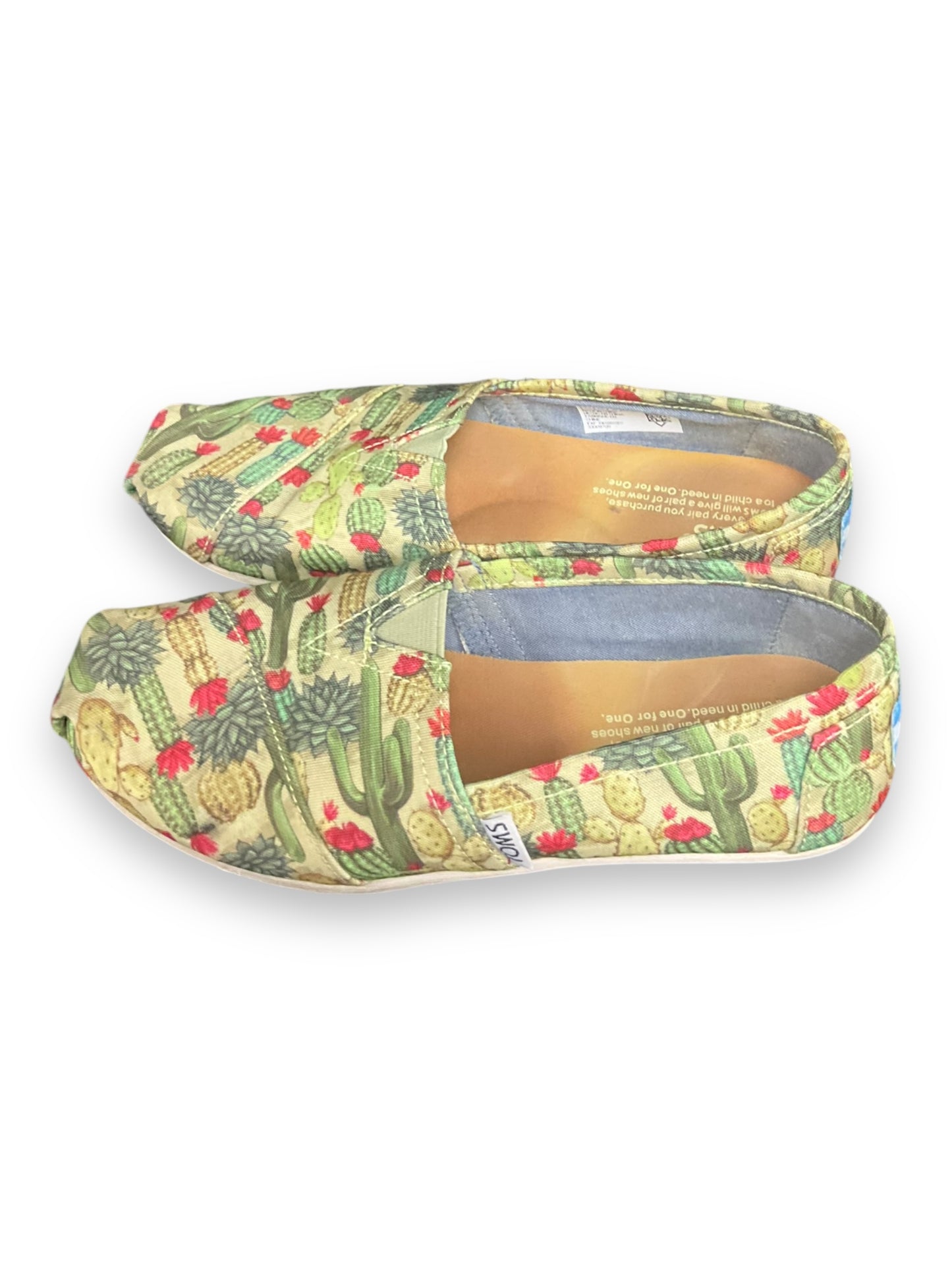 Shoes Flats By Toms In Green, Size: 5.5