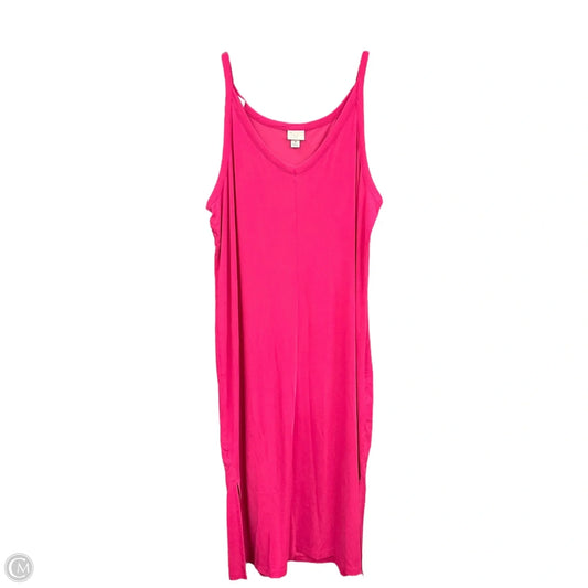 Dress Casual Midi By A New Day In Pink, Size: M