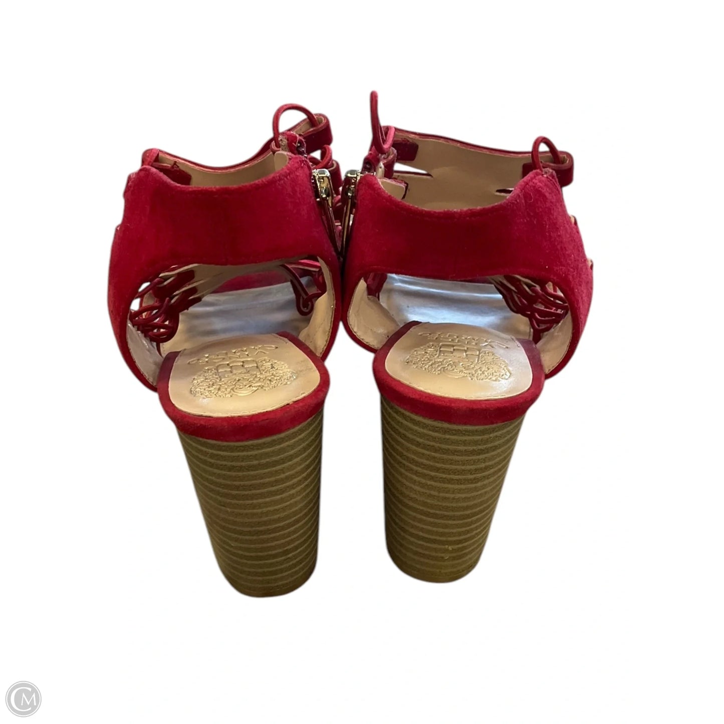 Sandals Heels Block By Vince Camuto In Red, Size: 9.5