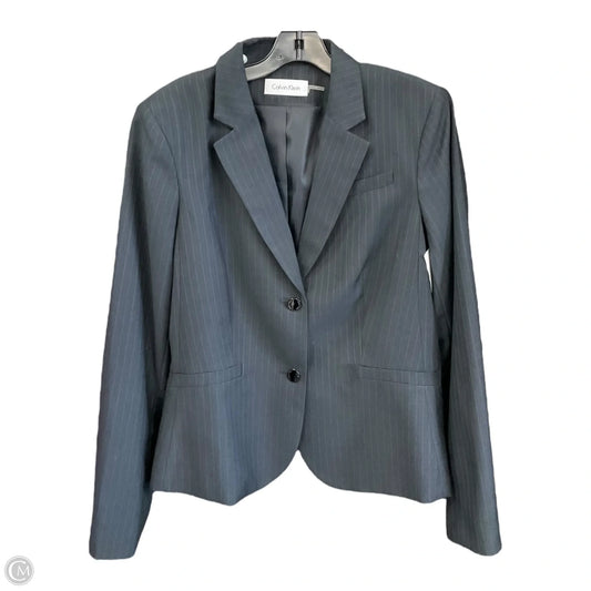 Blazer By Calvin Klein In Striped Pattern, Size: S