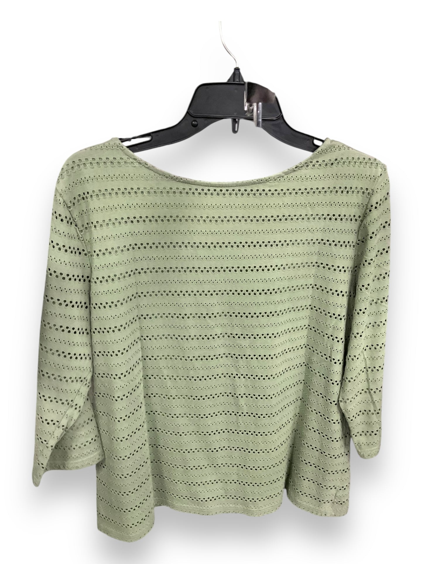 Top 3/4 Sleeve By Croft And Barrow In Green, Size: Xl