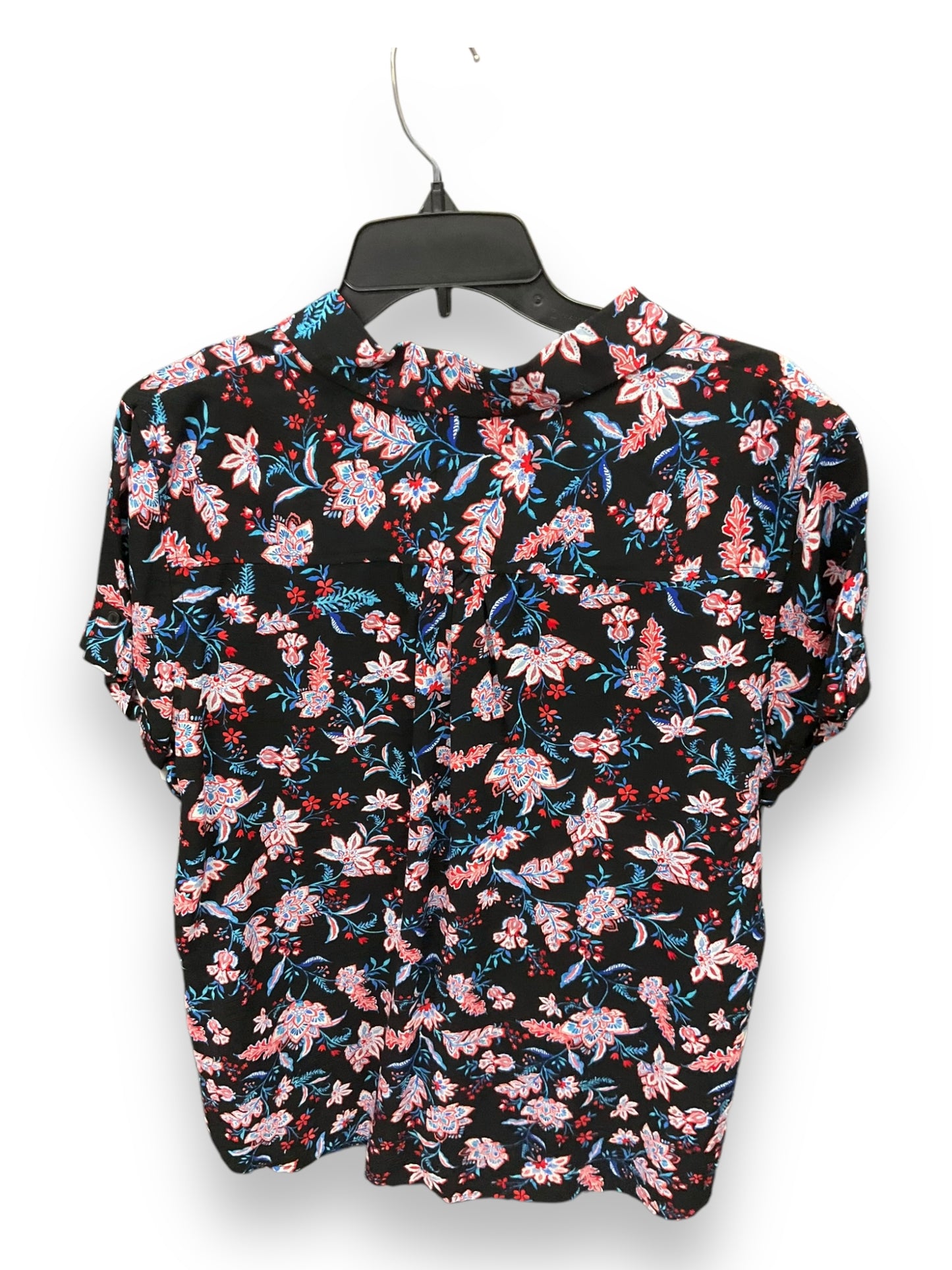 Blouse Short Sleeve By Croft And Barrow In Multi-colored, Size: L