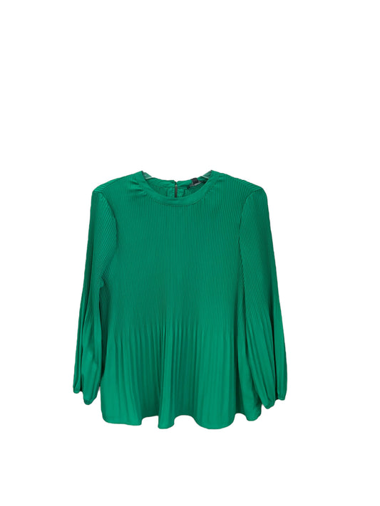 Top Long Sleeve By Adrianna Papell In Green, Size: S