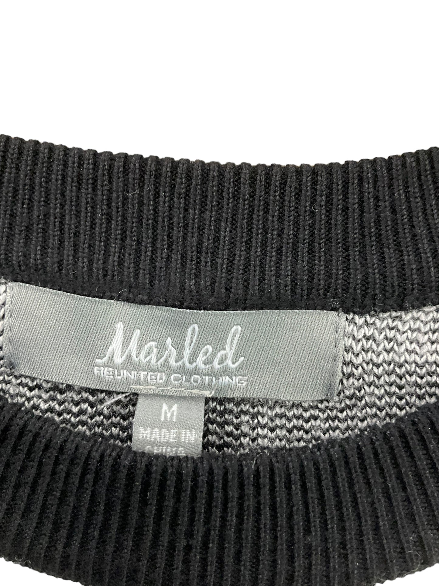 Black & White Sweater Marled, Size M