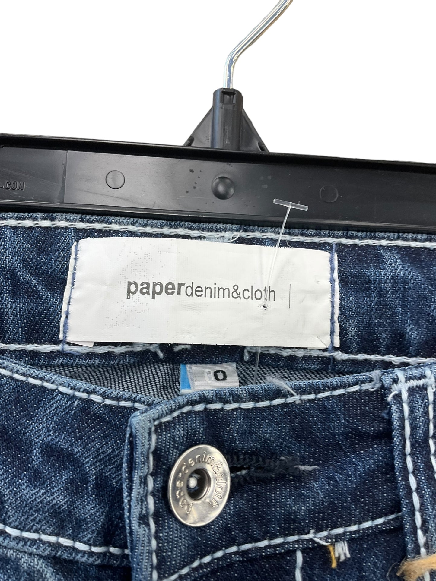 Blue Denim Jeans Flared Paper Denim Cloth, Size 0