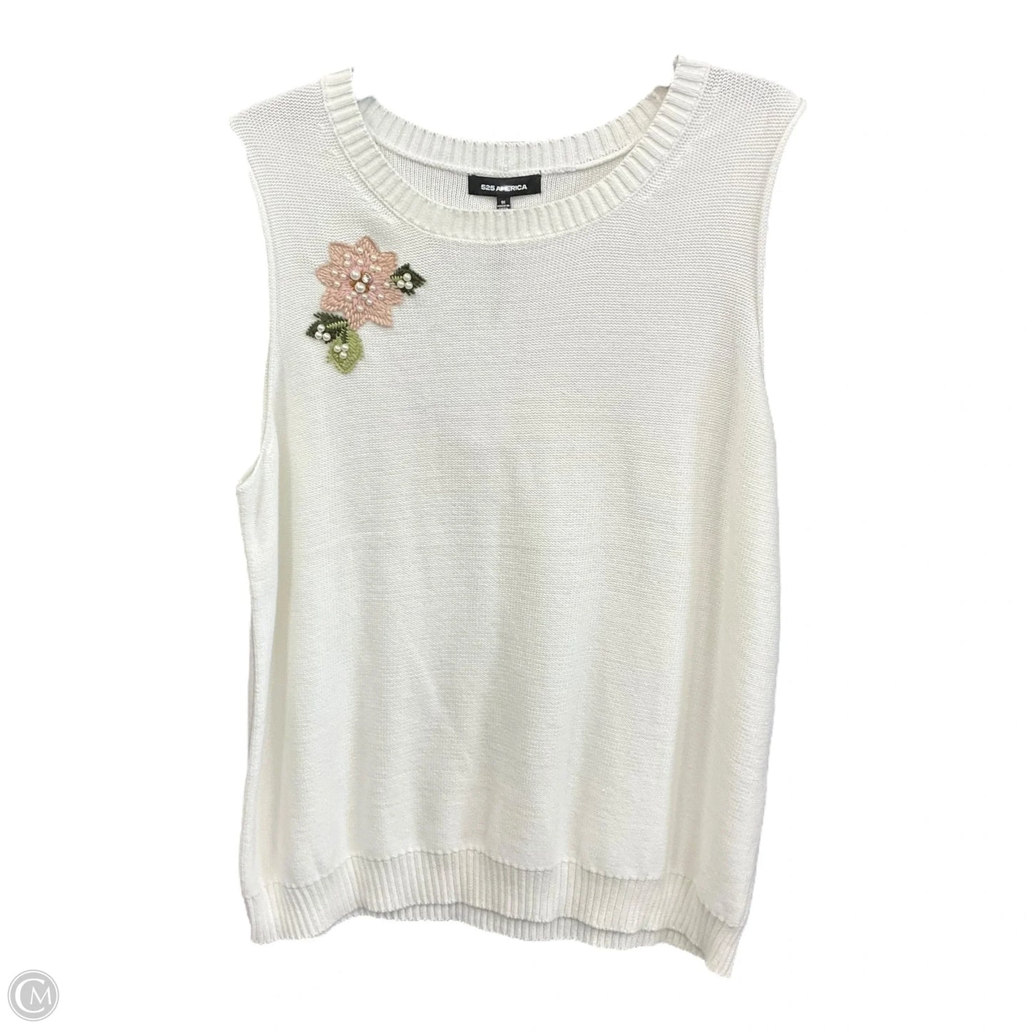 Vest Sweater By 525 America In White, Size: 1x