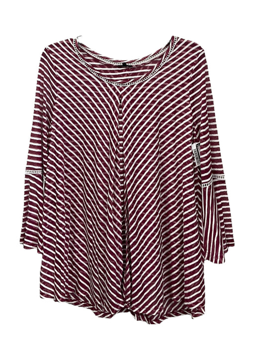 Red & White Top Long Sleeve Hannah, Size S