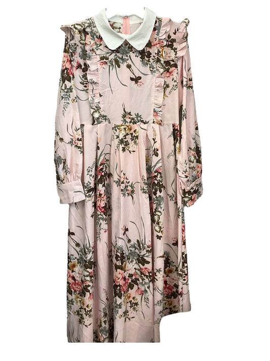 Floral Print Dress Casual Maxi Shein, Size M