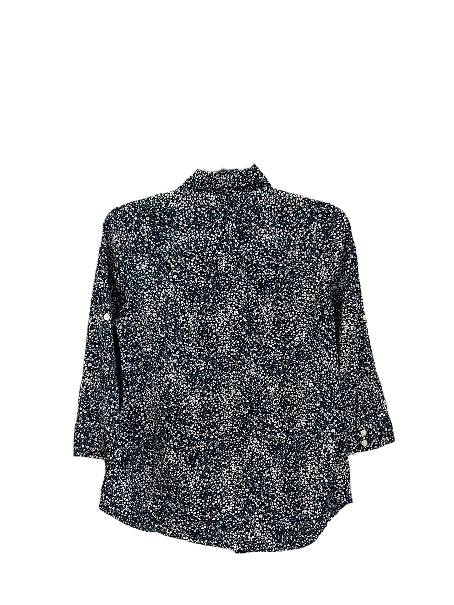 Blouse Long Sleeve By St Johns Bay In Floral Print, Size: S