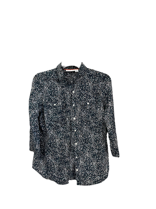 Blouse Long Sleeve By St Johns Bay In Floral Print, Size: S