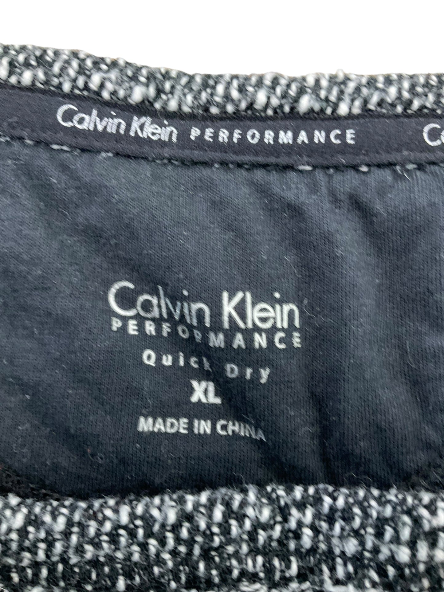 Sweatshirt Crewneck By Calvin Klein Performance In Black & Grey, Size: Xl