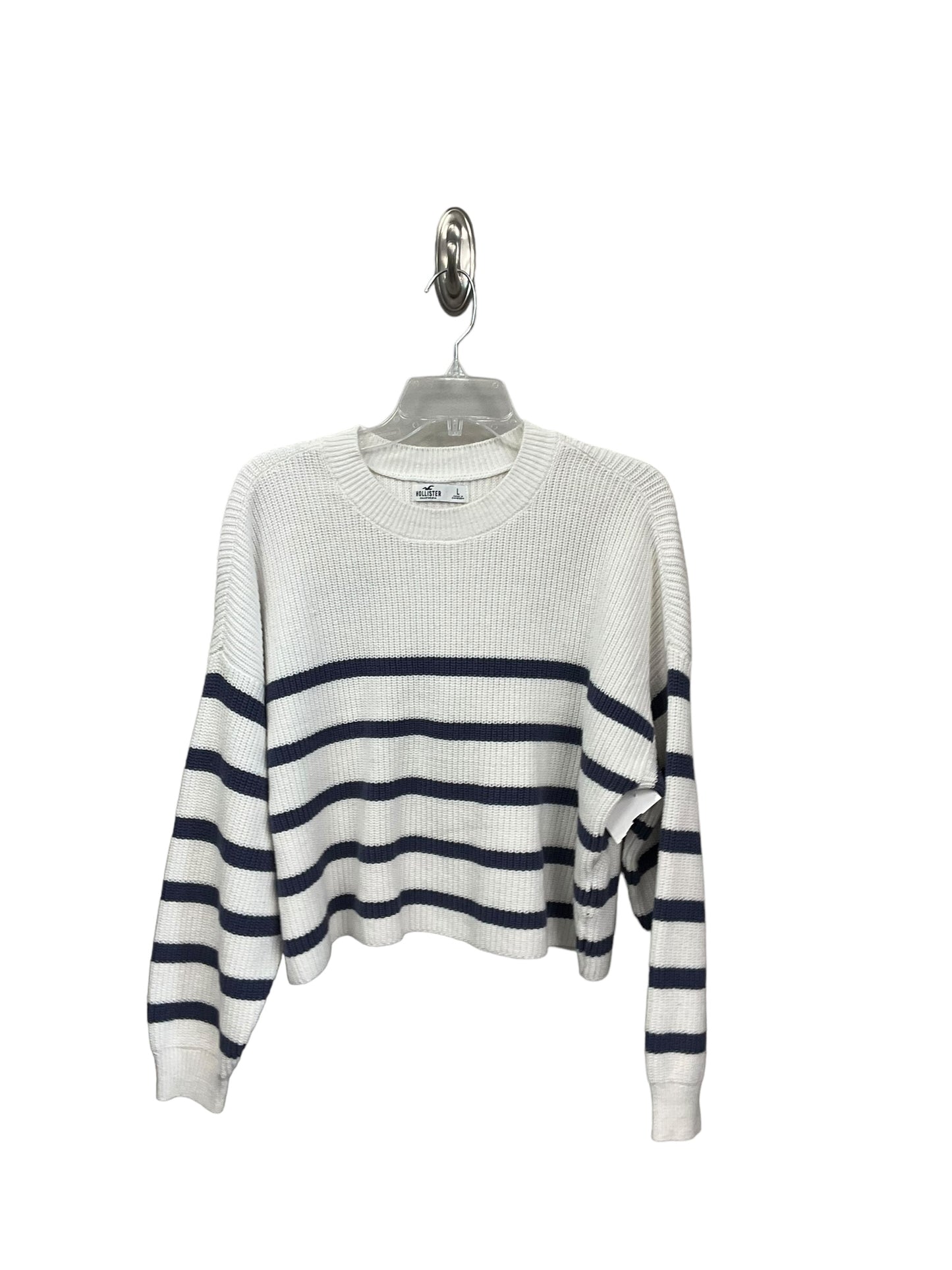 Blue & White Sweater Hollister, Size L