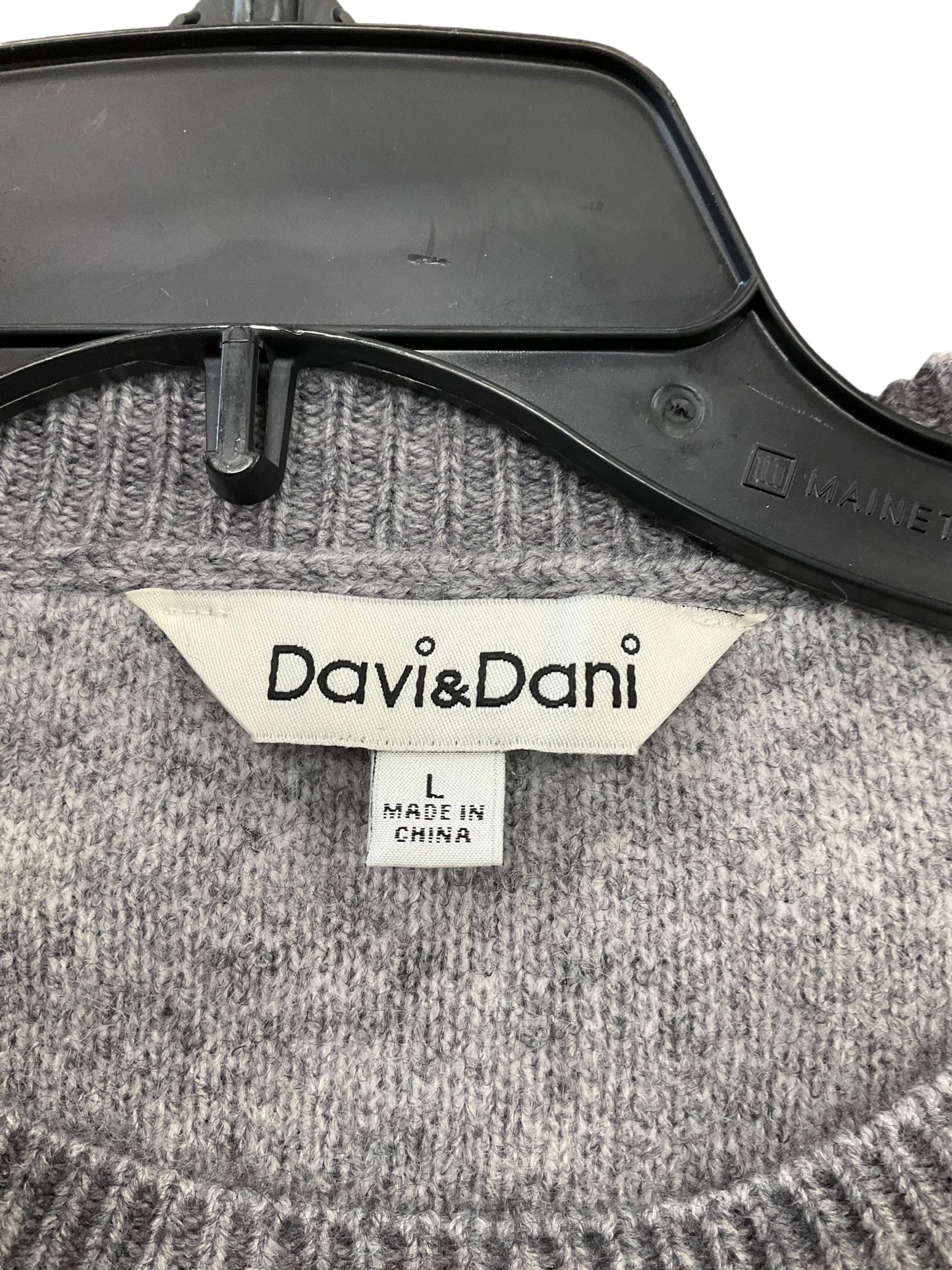 Grey & White Sweater Davi & Dani, Size L