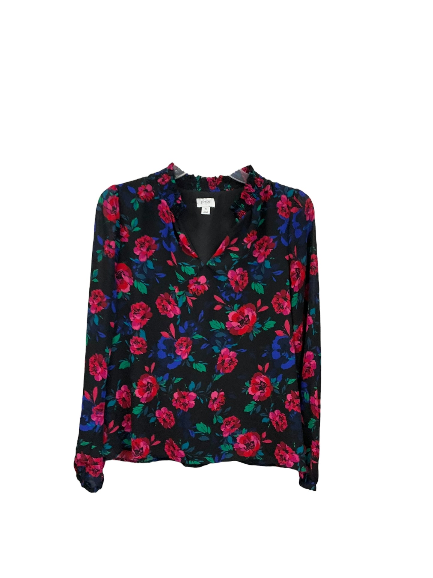 Top Long Sleeve By J. Crew In Floral Print, Size: S