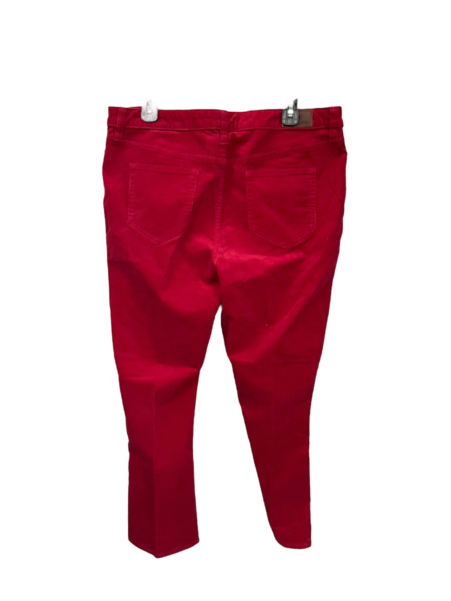 Pants Corduroy By Lands End In Red, Size: 16